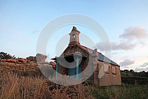 Devil house at Pink Granite coast in Brittany